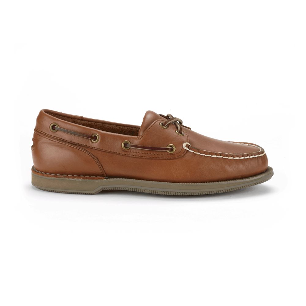 Rockport Men's Perth Boat Shoes - Brown - USA (0125JLYWP)